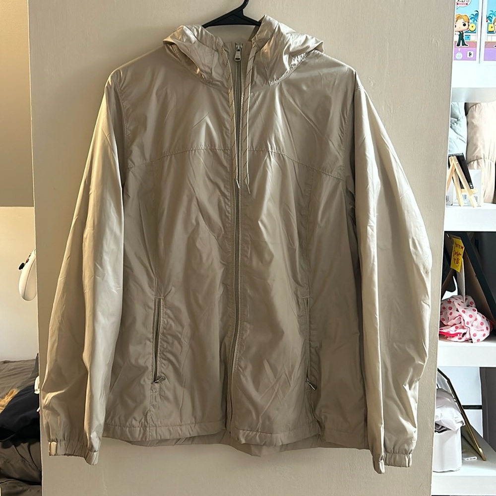Calvin Klein Tan/Beige Fleece Lined Zip-up Windbreaker